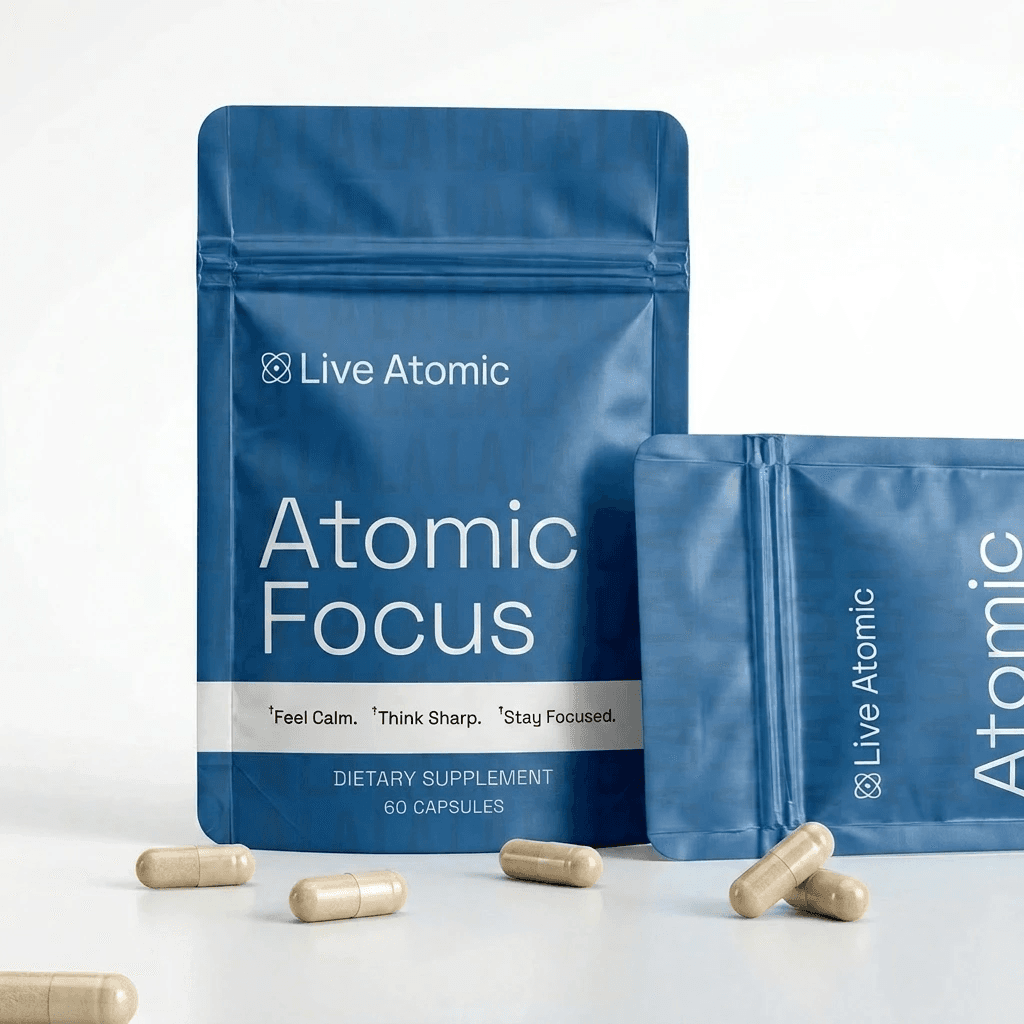 Atomic Focus pouch and capsules